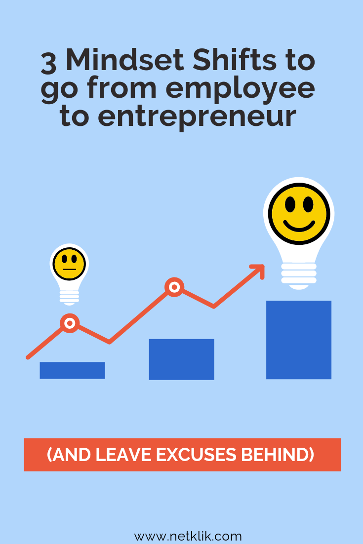 3 Mindset Shifts to go from employee to entrepreneur