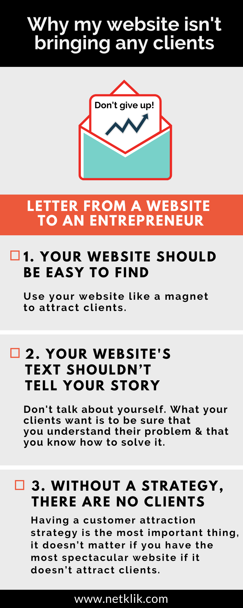 why my website isn't bringing any clients